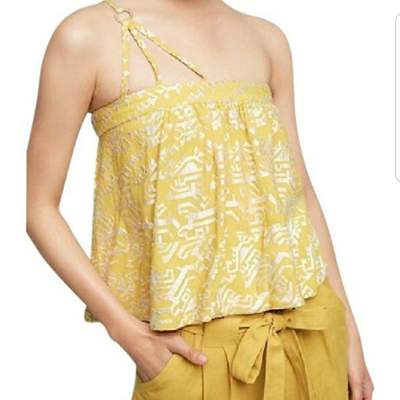 Anthropologie Tops - NWT Anthropologie One Shoulder Embroidered Blouse